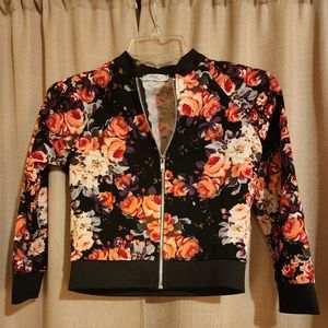Lightweight Foral Bomber Jacket (8/M)